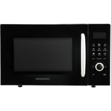 Cuptor cu microunde Daewoo KOR-91RBK-2, 800 W, 23 L, Grill, Control digital, Display LED, 10 programe, Program popcorn, Negru
