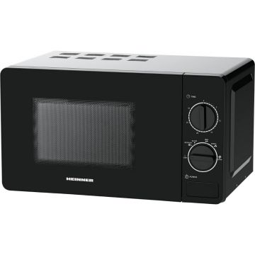 Cuptor cu microunde Heinner HMW-20BK, 700 W, 20 L