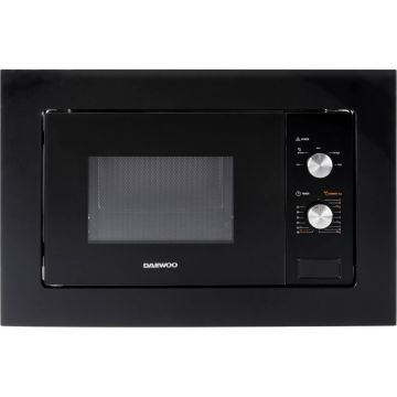 Cuptor cu microunde incorporabil Daewoo KOC-20B-1, 800 W, 20 L, Grill, 8 programe predefinite, Timer, Negru