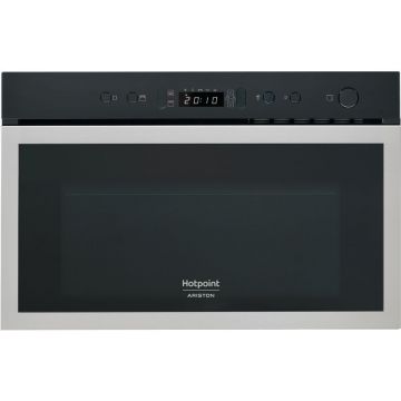 Cuptor cu microunde incorporabil Hotpoint MN 614 IX HA, 22 l, 750 W, Grill, Negru