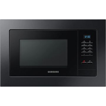 Cuptor cu microunde incorporabil Samsung MG23A7013CA OL, 23L, Grill, 800W, 6 trepte de putere, Mod Eco, Dezghetare rapida, Functie Grill Fry, Inox negru