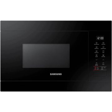 Cuptor cu microunde Samsung incorporabil MG22M8254AK/E2, 22 l, 850 W, Dezghetare rapida, Pastrare la cald, Grill, Mod Eco, Interior ceramic, Negru