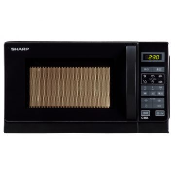 Cuptor cu microunde Sharp R642BKW, 800 W, 20 L, Grill