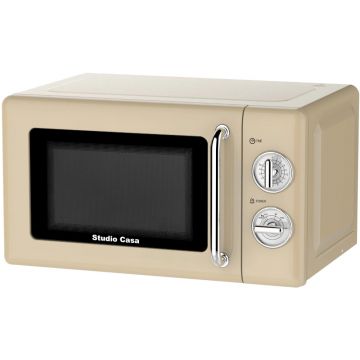 Cuptor cu microunde Studio Casa Mamma Mia SC2130, 700 W, Control mecanic, 20 l, Defrost, Crem