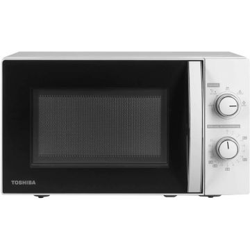 Cuptor cu microunde Toshiba MW-MM20PWH, 20 l, 800 W, Timer, Control mecanic, Iluminare LED, Alb