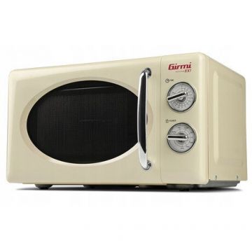 Girmi Cuptor cu microunde Girmi retro vintage, 20l, 700W, timer, grill, Bej