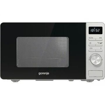 Gorenje Cuptor cu microunde Gorenje MO23A4X, 23 litri, 800 w, Functie Grill, Digital, Easy-Clean, Smart Inverter, Negru-Argintiu