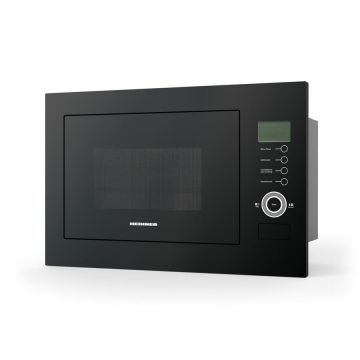 HEINNER Cuptor cu microunde incorporabil Heinner HMW-25BIGBK, sticla neagra, display LCD, capacitate: 25L, putere cuptor: 800W, putere grill: 1000W