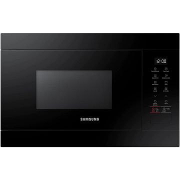 Samsung Cuptor cu microunde incorporabil Samsung MG22M8254AK/E2, 22 l, 850 W, Dezghetare rapida, Pastrare la cald, Gril, Afisaj LED, Mod Eco, Interior ceramic, Blocare de siguranta pentru copii, Negru