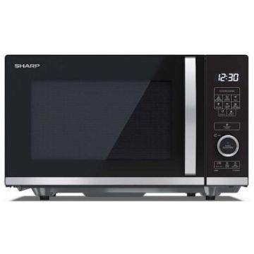 Sharp Sharp YC-QS204AE-B Cuptor cu microunde, 20l, 800W, 10 trepte de putere, 8 programe automate, Negru