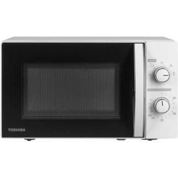 Toshiba Cuptor cu microunde Toshiba MWP-MM20PWH, 20l, Control mecanic, 700W, 5 nivele putere, Iluminare LED, Alb’