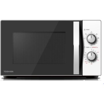 Toshiba Cuptor microunde Toshiba, volum 20L, control mecanic, 800W, 4 nivele putere, grill 1000W, iluminare LED, alb