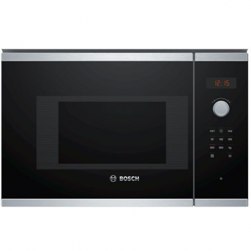 BOSCH Cuptor cu microunde incorporabil Bosch BFL523MS0, 20 L, 800 W, Functie Dezghetare Negru/Argintiu