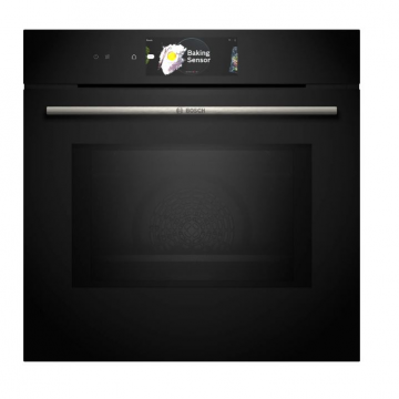 BOSCH Cuptor incorporabil cu microunde, BOSCH, HMG778NB1 Serie 8, 67l, 20 moduri de gatit, TFT TouchDisplay Pro, DishAssist, Clasa energetica A+, Negru