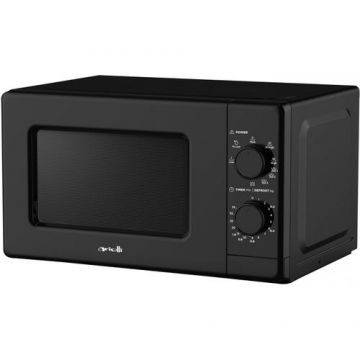 Cuptor cu microunde Arielli MG-720C2GB, Putere 700 W, Capacitate 20 l, Grill, Dezghetare, Timer (Negru)