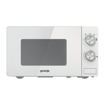 Cuptor cu microunde Gorenje MO20E1W2, Putere 800 W, Capacitate 20 L, 5 trepte de putere, Timer, Decongelare (Alb)