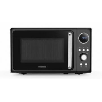 Cuptor cu microunde Heinner HMW-MD20DRBK – 20 L, 800 W, control digital, timer 95 min, decongelare, negru