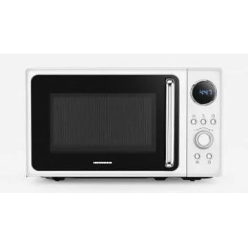 Cuptor cu microunde Heinner HMW-MD20DRWH – 20 L, 800 W, control digital, timer 95 min, decongelare, alb