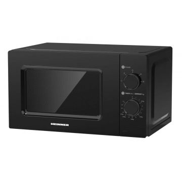 Cuptor cu microunde Heinner HMW-MD20MBK – 20 L, 700 W, control mecanic, timer 35 min, negru