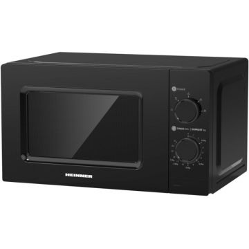 Cuptor cu microunde Heinner HMW-MD20MBK, 20 L, 700 W, Negru