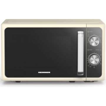 Cuptor cu microunde Heinner HMW-MD20MRCR, 20 L, 800 W, Crem