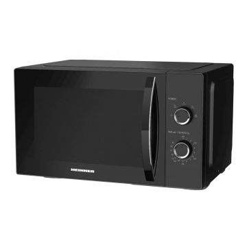 Cuptor cu microunde Heinner HMW-MD25MBK – 25 L, 800 W, control mecanic, timer 35 min, negru