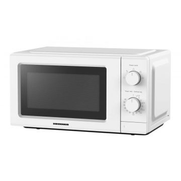 Cuptor cu microunde inverter Heinner HMW-MD20IVWH – 19 L, 700 W, control mecanic, timer 35 min, alb