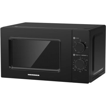 HEINNER Cuptor cu microunde Heinner HMW-MD20MBK, 20 l, Control mecanic, 700 W, Negru