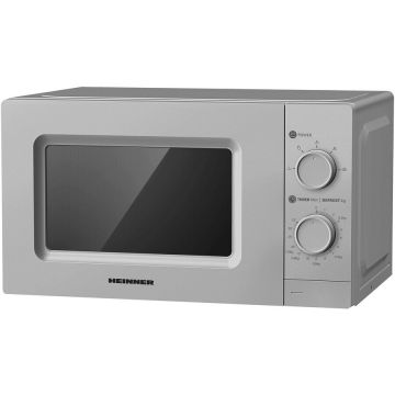 HEINNER Cuptor cu microunde Heinner HMW-MD20MSL, 20 l, Control mecanic, 700 W, Argintiu