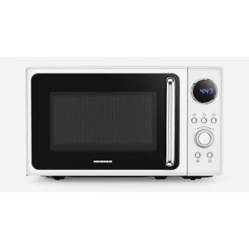 HEINNER Cuptor cu microunde Heinner HMW-MD20MWH, 20 l, Control digital, 800 W, 5 trepte de putere, timer, timp maxim de gatire 95 min, functie decongelare, Alb