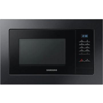 Samsung Cuptor cu microunde incorporabil Samsung MG23A7013CA/OL, 23L, Grill, 800W, 6 trepte de putere, Mod Eco, Dezghetare rapida, Functie Grill Fry, Inox negru
