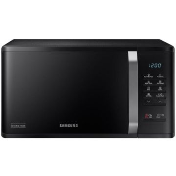 Samsung Cuptor cu microunde Samsung MG23K3523AK/E2, 23 L, 800 W, 6 trepte putere, Grill 1100 W, Negru