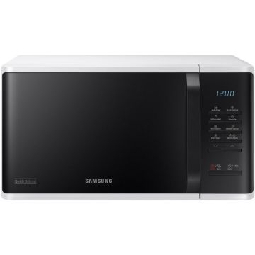Samsung Cuptor cu microunde Samsung MS23K3513AW/OL, 23 l, 800 W, Auto cook, Quick Defrost, Control touch, Interior ceramic, Child lock, Alb
