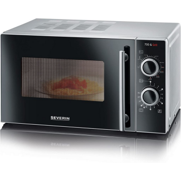 SEVERIN Cuptor cu microunde, Severin MW7771, 20L 700W, argintiu|negru
