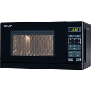 Sharp Cuptor cu microunde Sharp R242BKW, 20 l, 800 W, Digital, Negru