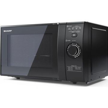 Sharp Cuptor cu microunde Sharp YC-GG02EB, 20 l, 700 W, Mecanic, Grill, EasyClean, Negru
