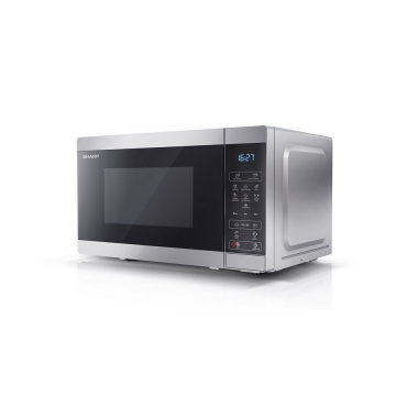Sharp Cuptor cu microunde Sharp YC-MS02ES, 20 l, 800 W, Digital, EasyClean, ECO Function, Child Lock, Argintiu-Negru