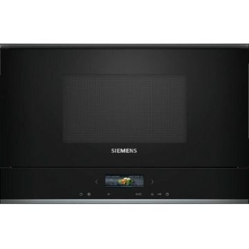 SIEMENS Cuptor cu microunde Siemens iQ700 BE732L1B1, incorporabil, cu grill, 21 L, 900 W, touchControl, Negru