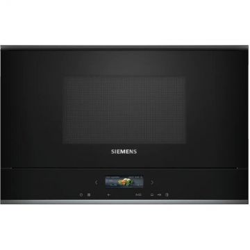 SIEMENS Cuptor cu microunde Siemens iQ700 BF722L1B1, capacitate 21 L, 900 W, 7 programe automate, Negru