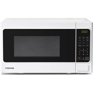 Toshiba Cuptor microunde Toshiba MM-EM20PWH, 20 l, 800 W, Control Digital, Timer, Afisare ceas, iluminare LED, Functie blocare copii, Alb